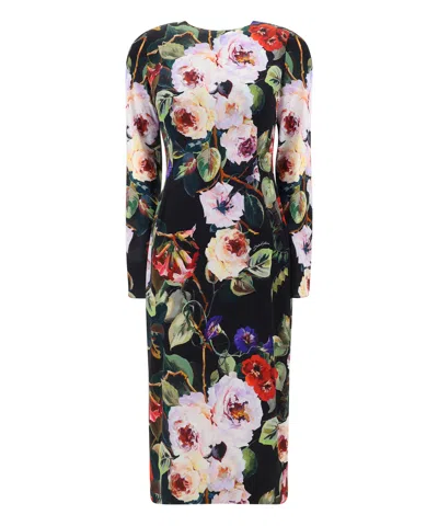 Dolce & Gabbana Printed Silk Midi Dress