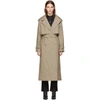 STELLA MCCARTNEY Tan Houndstooth Trench Coat