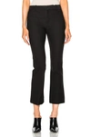 Derek Lam 10 Crosby Embroidery Detail Crop Stretch Cotton Pants In Black