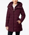 Cole Haan Womens Down Winter Puffer Coat In Merlot