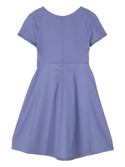 Emporio Armani Cotton-blend Twill Dress In Purple