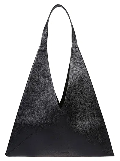 Liviana Conti Leather Shoulder Bag In Black