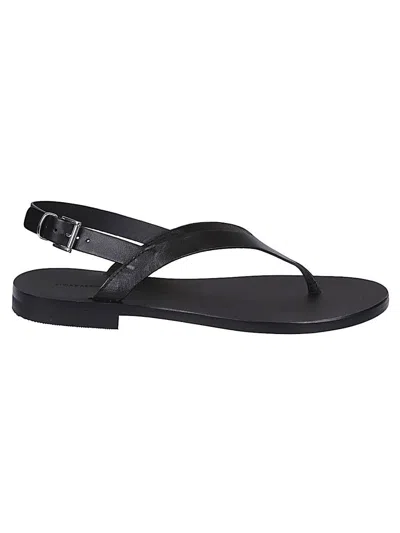 Liviana Conti Leather Thong Sandals In Black