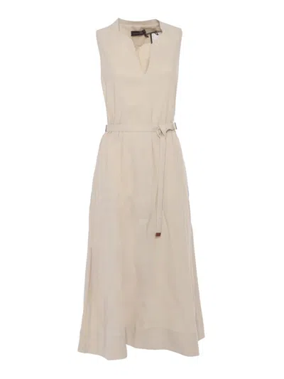 Lorena Antoniazzi Midi Dress In Beige