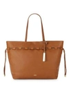 VINCE CAMUTO SOLID LEATHER TOTE,0400095651113