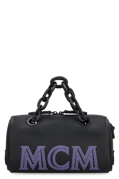 Mcm Leather Mini Handbag In Black