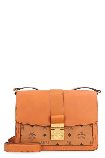 Mcm Tracy Leather Crossbody Bag In Saddle Brown