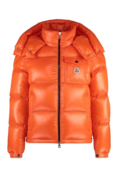 Moncler Orange Montbeliard Hooded Puffer Jacket