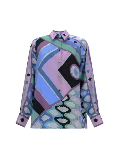 Pucci Shirts In Blue