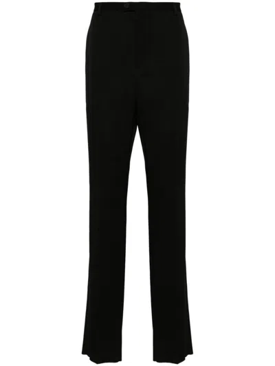 Saint Laurent Grain De Poudre Tailored Trousers In Black