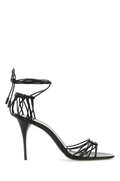 Saint Laurent Sandals In Black