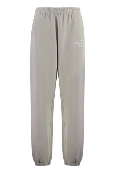 Sporty And Rich Sporty & Rich Cotton Track-pants In Ecru