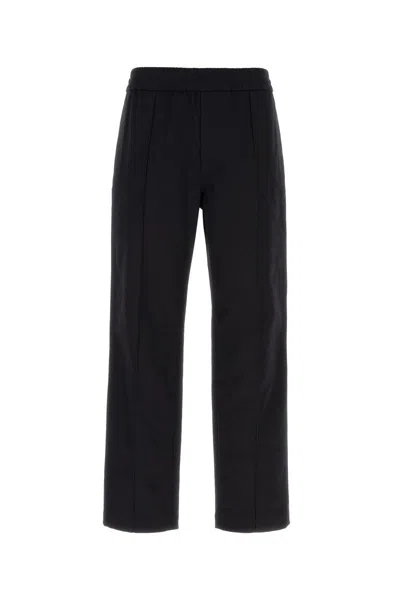 Valentino Midnight Blue Stretch Cotton Pant In Navy