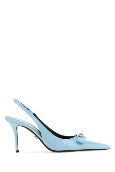 Versace Heeled Shoes In 1vd6p95pastelbluepalladium