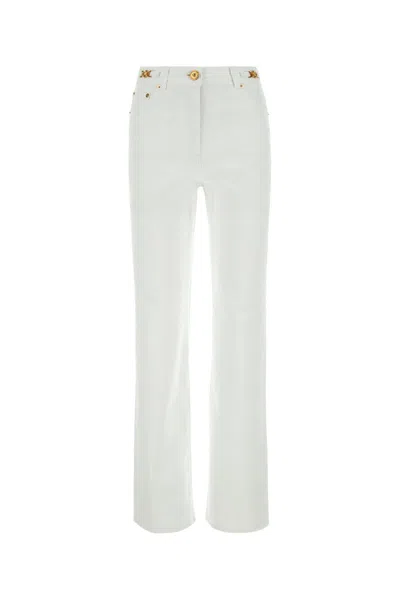 Versace White Denim Jeans In 1d110white