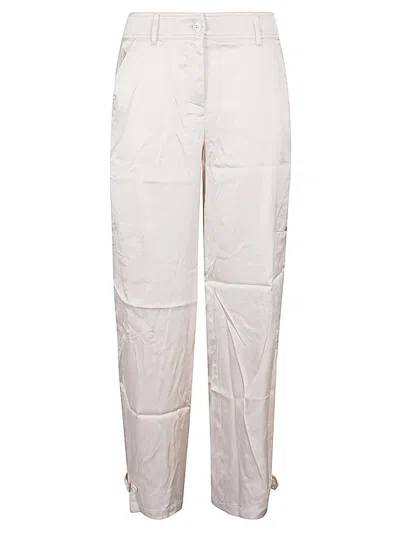 Via Masini 80 Trousers Beige In White