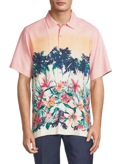 Tommy Bahama Palm Sunrise Shirt In Clarete