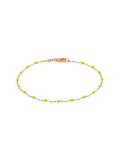 Saks Fifth Avenue Women's 14k Yellow Gold & Enamel Bead Tincup Bracelet