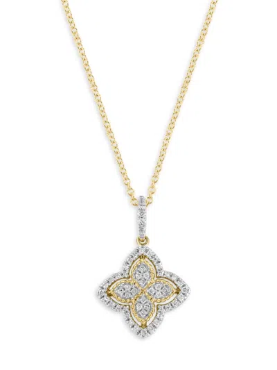Effy Women's 14k Yellow Gold & 0.25 Tcw Diamond Pendant Necklace