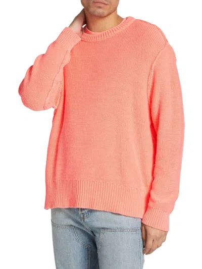 Nsf Men's Cotton Crewneck Sweater In Orange
