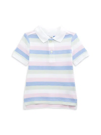 Janie And Jack Baby Boy's Striped Piqué Polo In Blue Multi