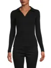 James Perse Ribbed Cotton And Cashmere-blend Top In Black