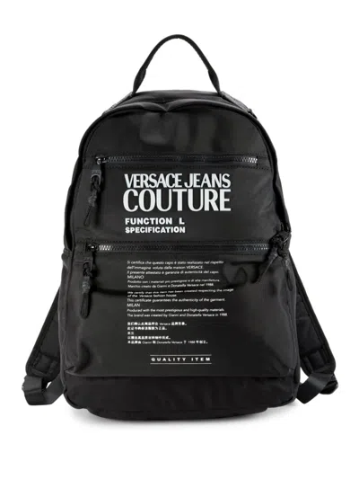 Versace Jeans Couture Men's Logo Graphic Backpack In Black