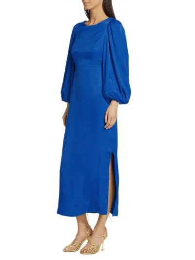Farm Rio Women's Open-back Midi-dress In Blue