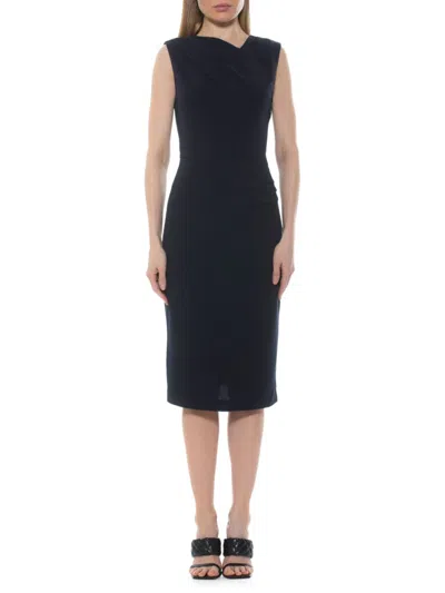 Alexia Admor Diane Sheath Dress In Navy