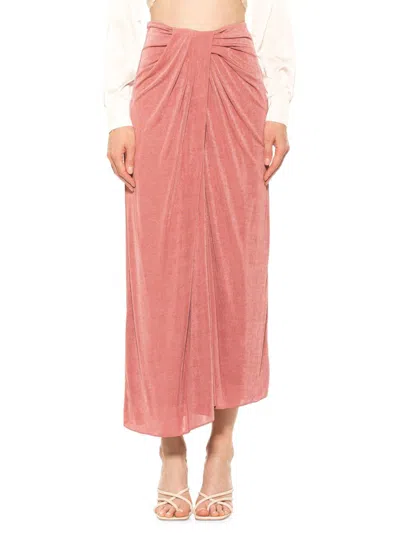 Alexia Admor Jeanette Midi Skirt In Blush