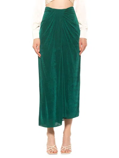 Alexia Admor Jeanette Midi Skirt In Green