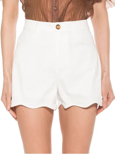 Alexia Admor Alice Scalloped Shorts In Ivory