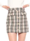 Alexia Admor Wrenley Tweed Mini Skirt In Brown