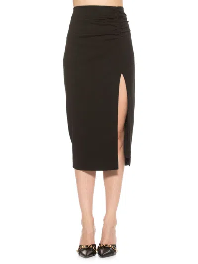 Alexia Admor Zayla Ruched Pencil Skirt In Black