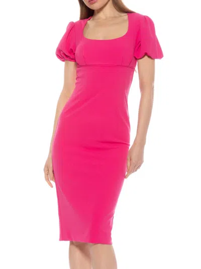 Alexia Admor Shiloh Sheath Dress In Hot Pink