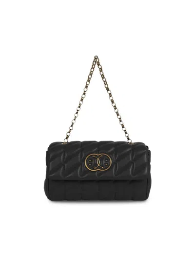 Moschino Quilted Shoulder Bag In Black