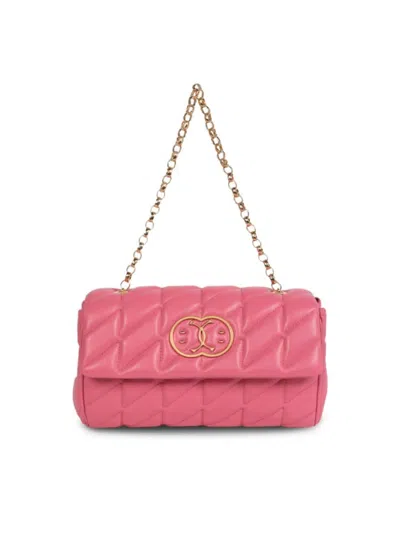 Moschino Quilted Shoulder Bag In Pink