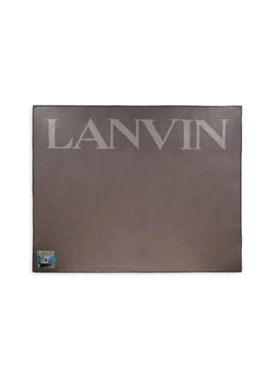Lanvin Women's Logo Wool & Silk Wrap In Wenge