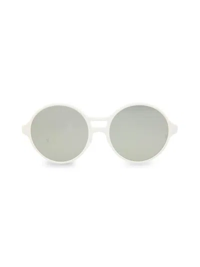 Thom Browne Oval-frame Acetate Sunglasses In White