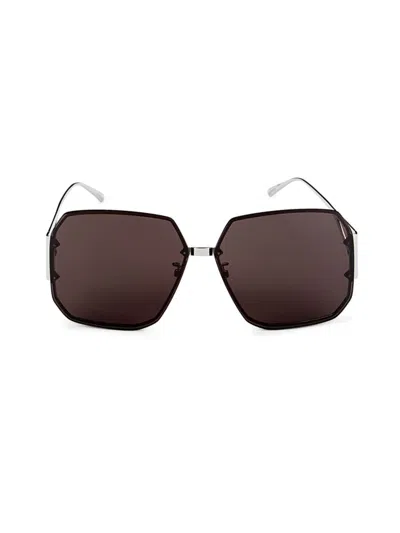 Bottega Veneta Women's 65mm Square Sunglasses In Silver
