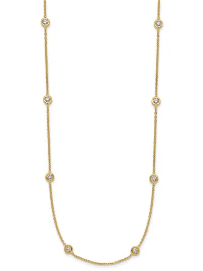 Saks Fifth Avenue Women's 14k Yellow Gold & 0.948 Tcw Diamond Station Necklace