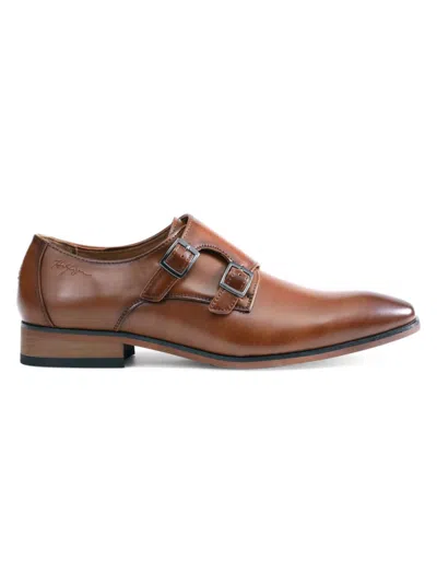 Tommy Hilfiger Men's Summy Double Monk Strap Dress Shoes In Brown