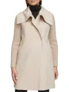 Kenneth Cole Asymmetrical Wool-blend Jacket In Oatmeal