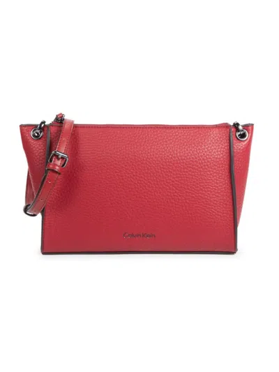 Calvin Klein Women's Garnet Crossbody Bag In Ruby Red