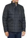 Sam Edelman Men's Box-quilted Stand-collar Puffer Jacket In Dark Charcoal