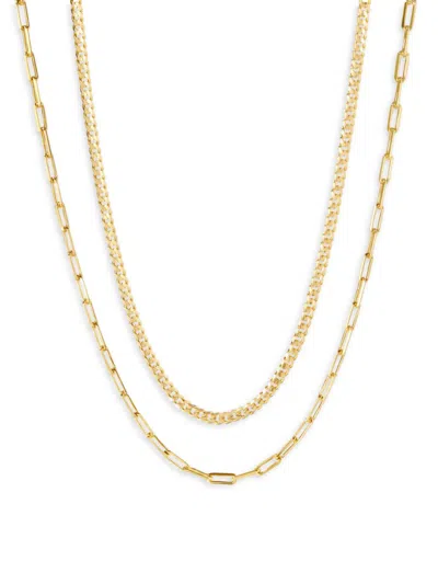 Ana Luisa Women's Payton 14k Goldplated Layered Chain Necklace In Brass