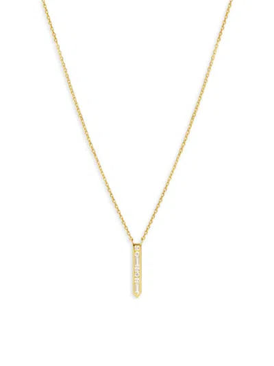 Ana Luisa Women's Rowan 14k Goldplated & Cubic Zirconia Pendant Necklace In Brass