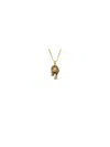 Anthony Jacobs Men's Stainless Steel & Simulated Diamond Lion Pendant Necklace In Yellowgold Tone
