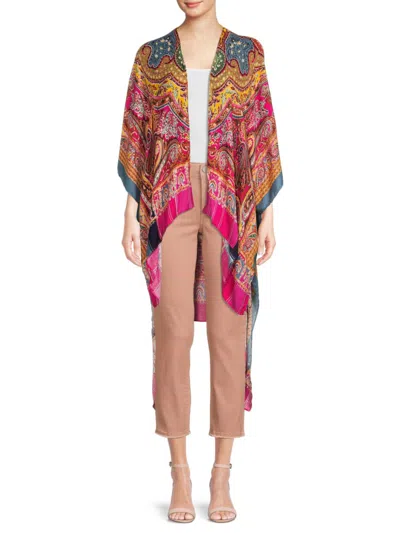 Saachi Coco High-low Kimono In Pink
