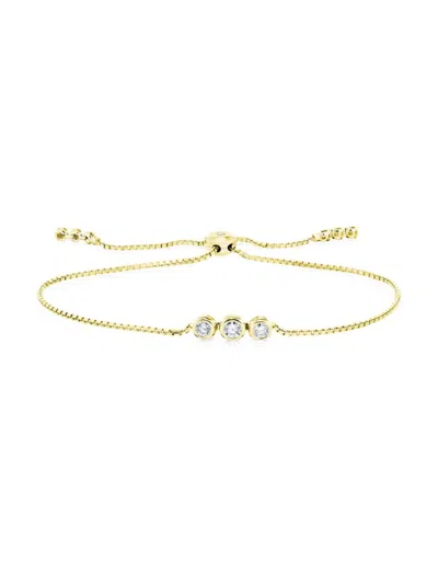 Saks Fifth Avenue Women's 14k Yellow Gold & 0.5 Tcw Diamond Adjustable Bolo Bracelet